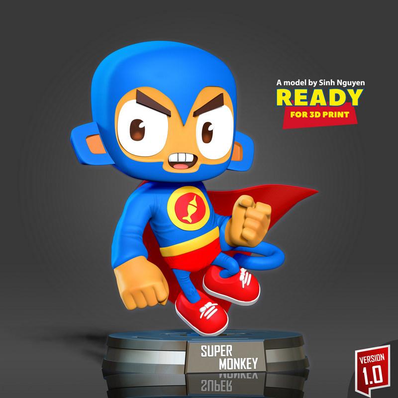 超猴3D打印模型|Super Monkey – 3D Print Model