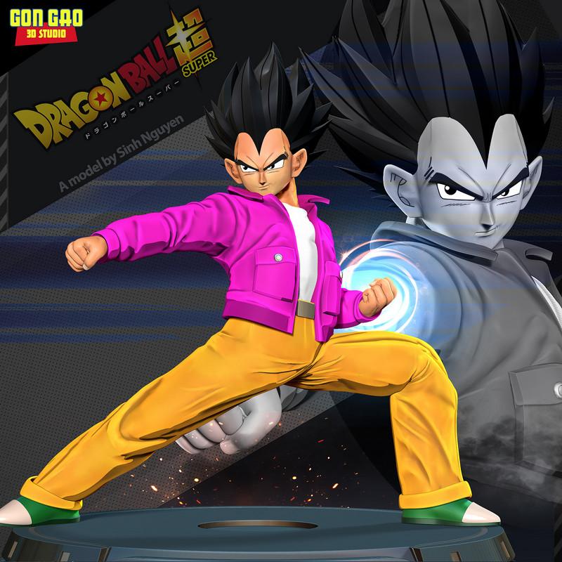 龙珠 - 蔚塔 - 3D打印模型|Vegeta – Dragon Ball Fanart – 3D Print Model