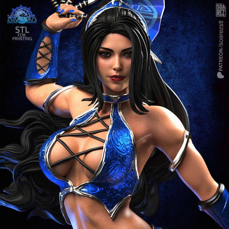 Kitana - 王者之剑 - 3D打印模型|Kitana – Mortal Kombat – 3D Print Model