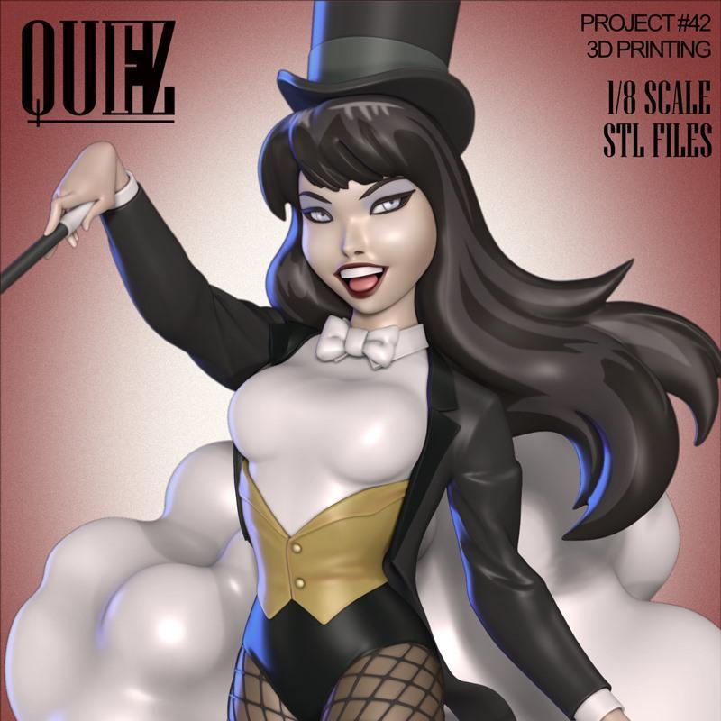 弗朗西斯·奎兹 —— 泽塔娜 3D打印模型|Francis Quez – Zatanna Bruce Timm style version – 3D Print Model STL