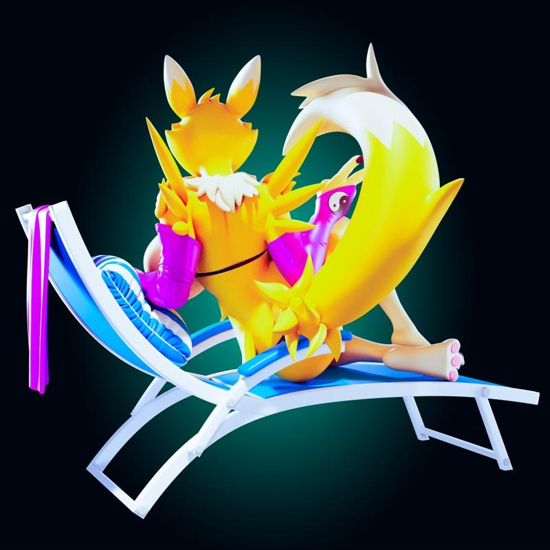 Renamon 3D打印模型|Officer Rhu – Renamon – 3D Print Model STL