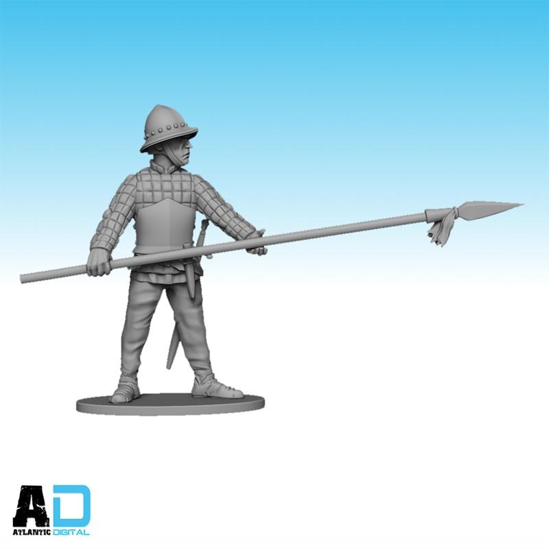 勃艮第步兵——3D打印模型|Burgundian Pikemen – 3D Print Model STL