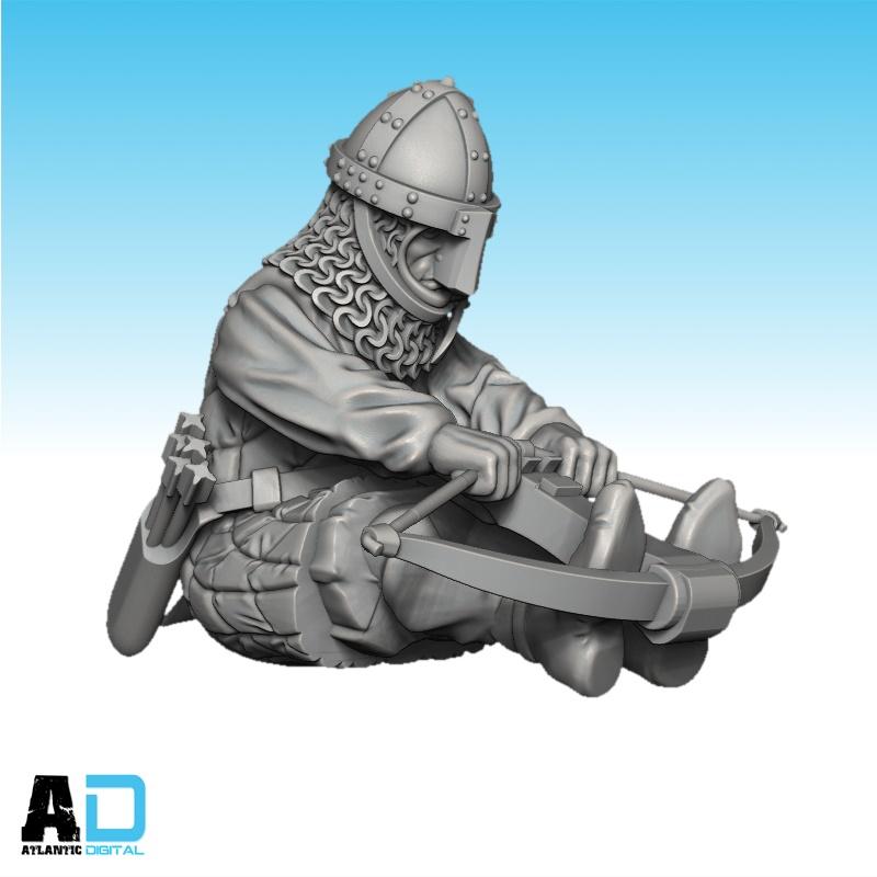 早期热那亚弩手 - 3D打印模型|Genoese Crossbowmen (Early) – 3D Print Model STL
