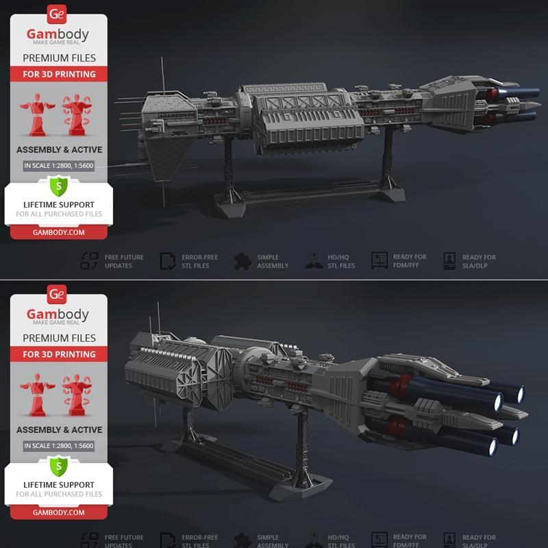 Gambody - EAS奥米茄级歼星舰 - 3D打印模型|Gambody – EAS Omega Class Destroyer – 3D Print Model STL
