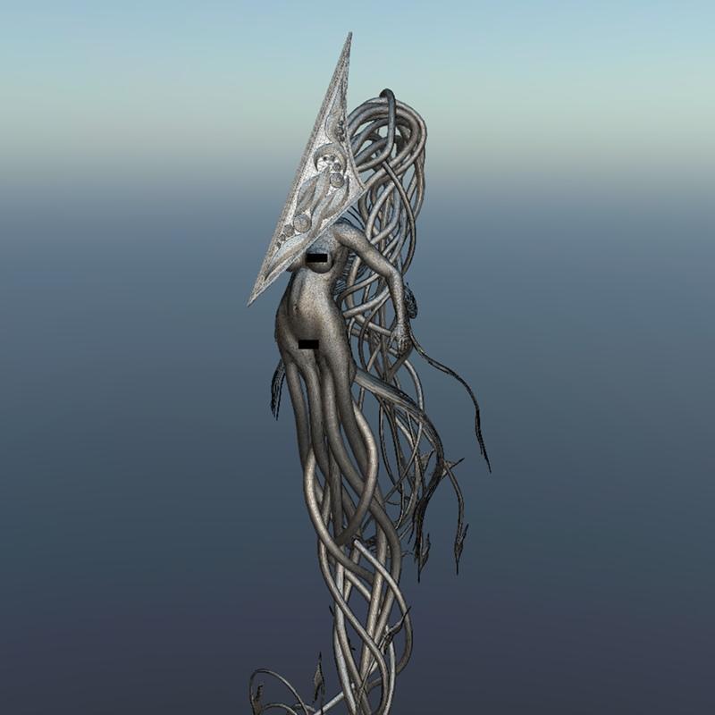 Mermaid - 3D打印模型 - 海洋生物角色设计|Mermaid – 3D Print Model STL