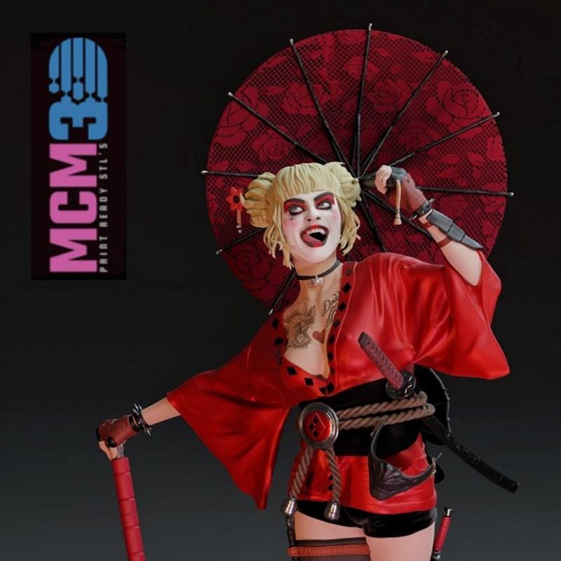 MCM3D - 赫丽奎恩 和服风3D打印模型|MCM3D – Harley Quinn Geisha – 3D Print Model STL