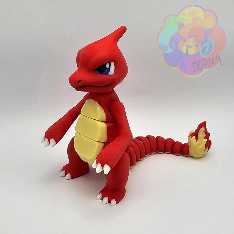 查理龙 - 可变形3D打印模型|Charmeleon – Flexi – 3D Print Model STL