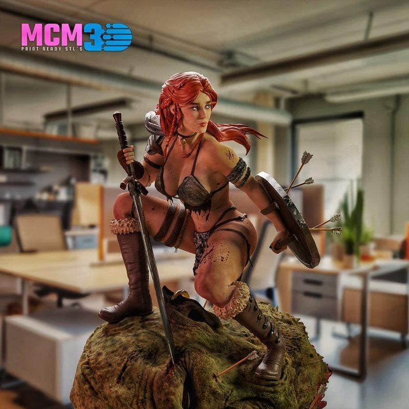 MCM3D - 红 sonja - 3D打印模型|MCM3D – Red Sonja – 3D Print Model STL