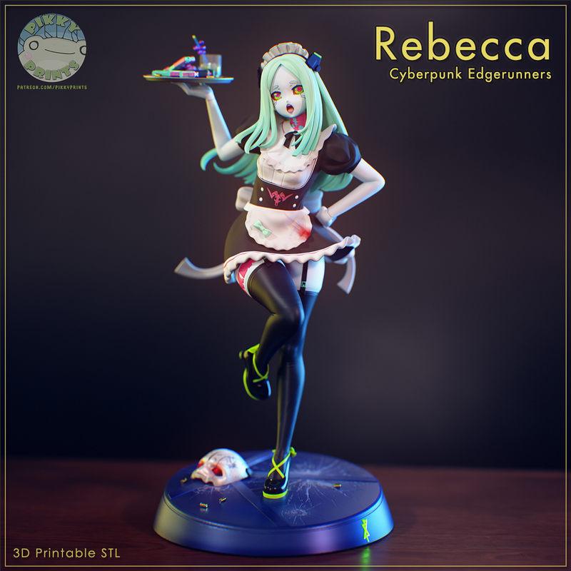 赛博朋克：边缘狂奔——蕾贝卡3D打印模型|Rebecca – Cyberpunk Edgerunners – 3D Print Model