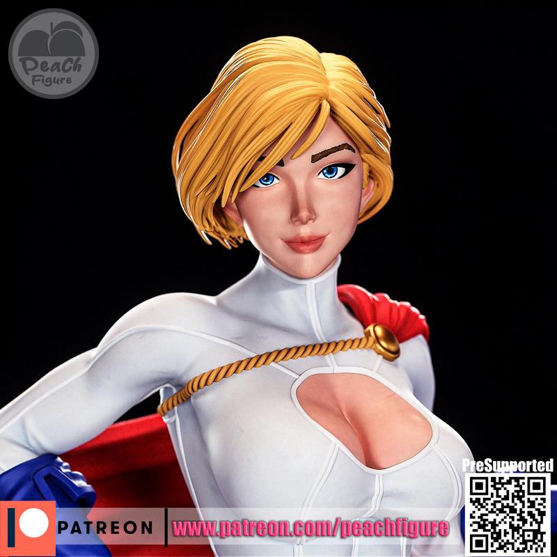 桃形设计——女力战士——3D打印模型|Peach Figure – Power Girl – 3D Print Model