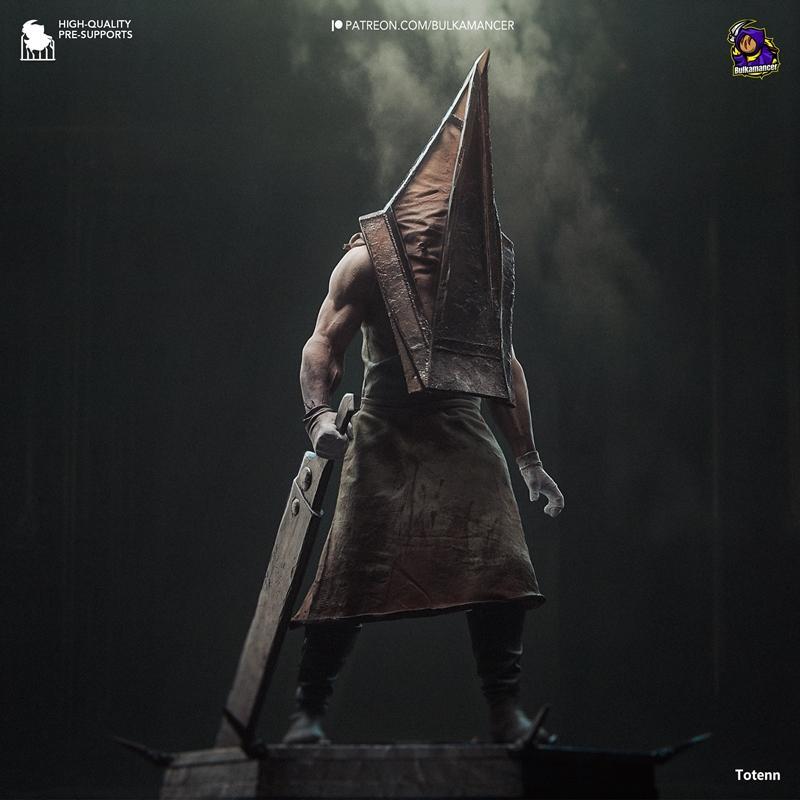 Bulkamancer创作的金字塔头3D打印模型|Bulkamancer Sculpts – Pyramid Head – 3D Print Model STL