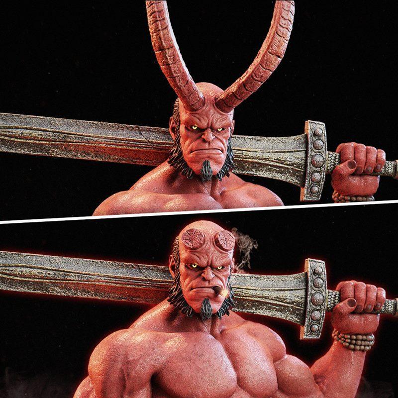 地狱男爵 3D打印模型|L.A. Figures – Hellboy – 3D Print Model STL