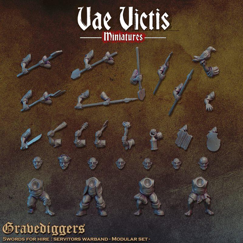 瓦尔维斯迷你模型——墓地挖掘者 第一卷 3D打印模型|Vae Victis Miniatures – Gravediggers Vol.1 September 2024 – 3D Print Model STL