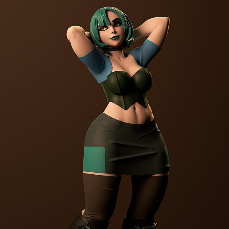 Gwen - 总统岛 - 3D打印模型|Gwen – Total Drama Island – 3D Print Model STL