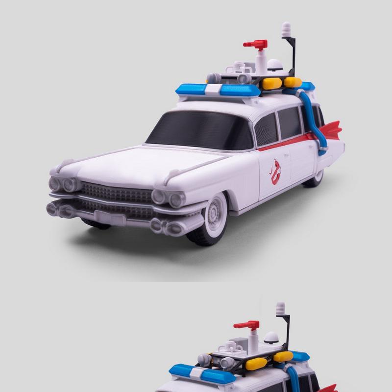 Fab365 - 霓虹都市机械改装款 - 雷霆Cadillac 3D打印模型|Fab365 – Ecto-1 add on Parts for Cadillac – 3D Print Model