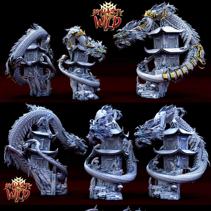 Azure龙 – 3D打印模型|Azure Dragon – 3D Print Model