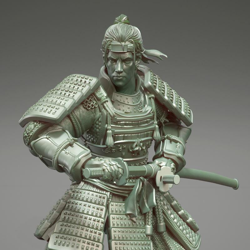 武士——3D打印模型|Samurai – 3D Print Model