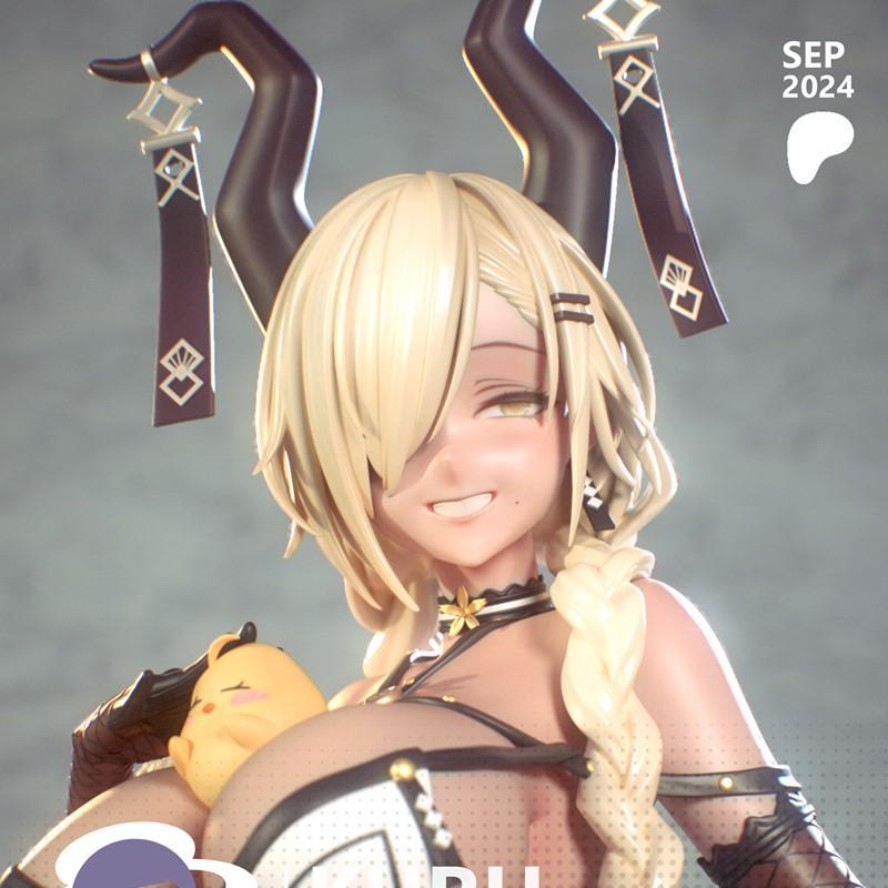 Kuru图腾 - 伊予地区 - 3D打印模型|Kuru Figure – Owari – 3D Print Model STL