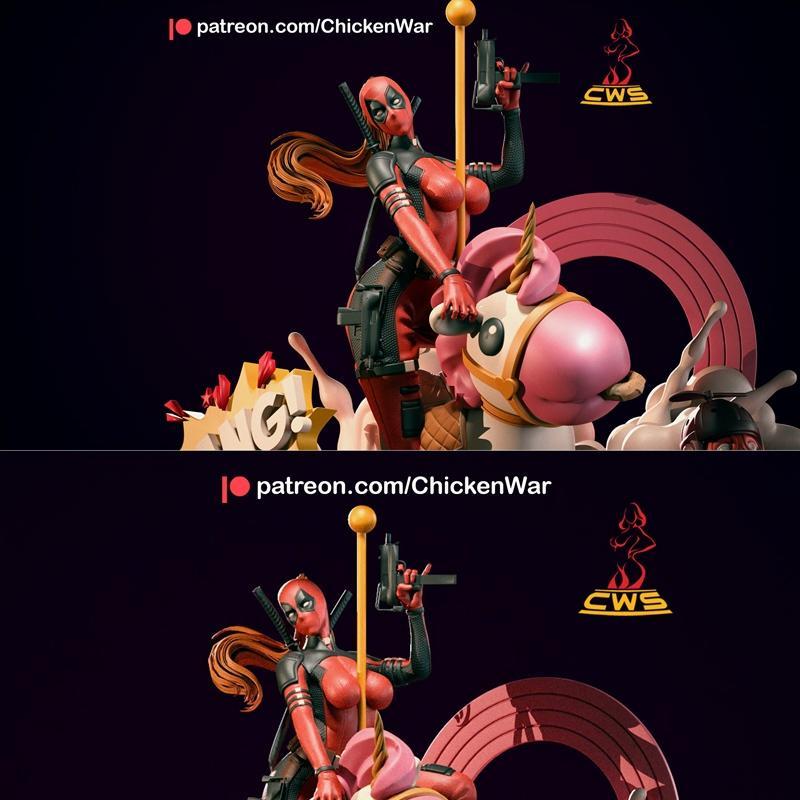 CW Studios - 女版死侍 - 3D打印模型|CW Studios – Lady Deadpool – 3D Print Model STL