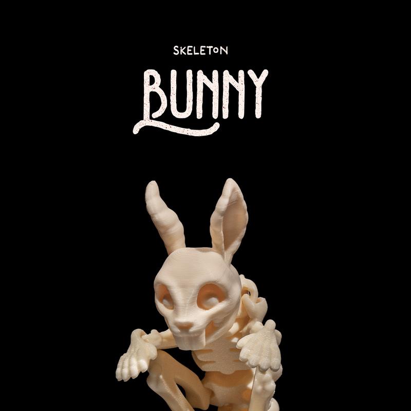 骨骼兔 3D打印模型|Skeleton Bunny – 3D Print Model