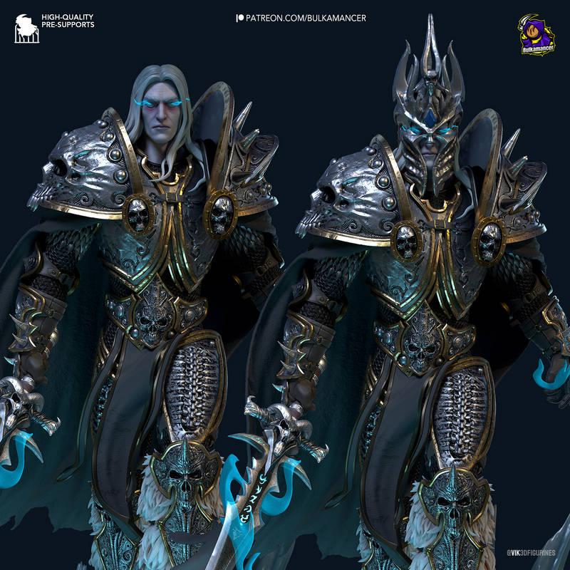 魔兽世界：阿瑟斯3D打印模型|Arthas – World of Warcraft – 3D Print Model