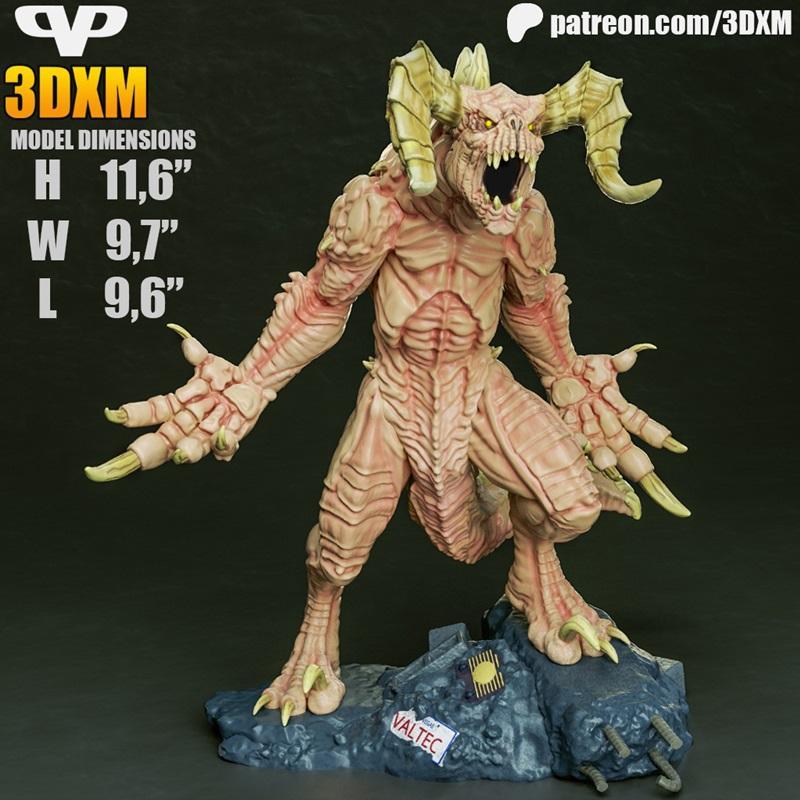 3DXM Deathclaw 3D打印模型|3DXM – Deathclaw – 3D Print Model STL