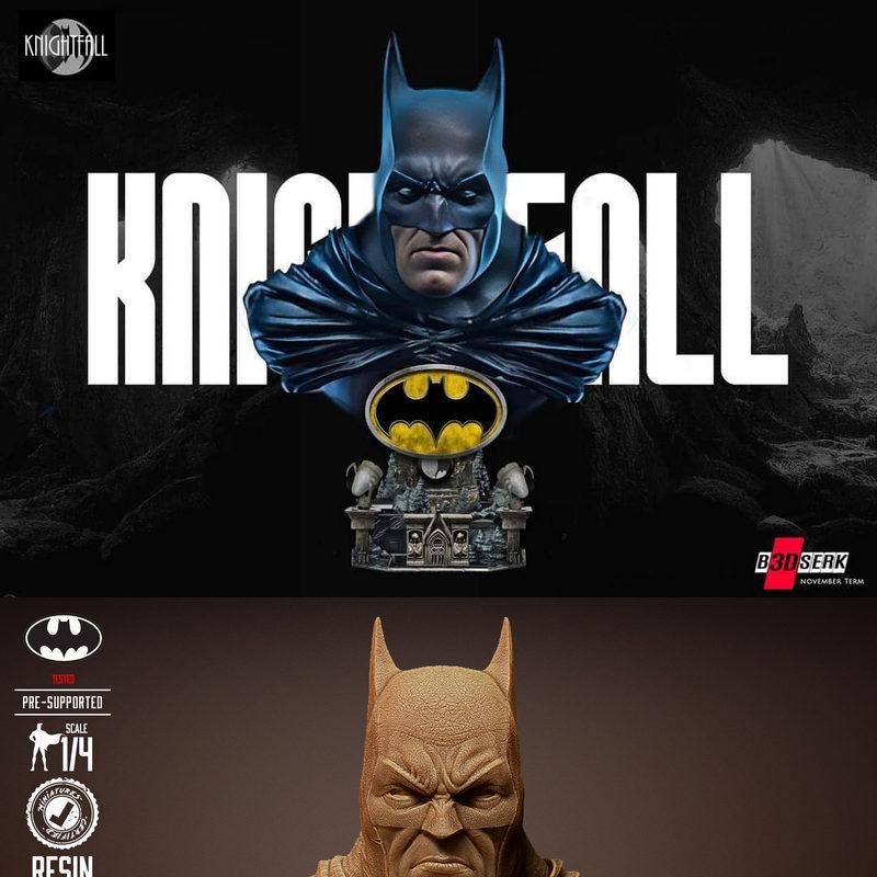 B3DSERK - 3D打印蝙蝠侠模型|B3DSERK – Batman Bust – 3D Print Model