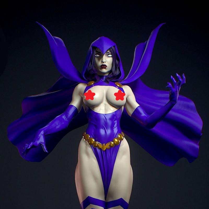 Raven 3D打印模型：动漫角色精致还原|Raven NSFW – 3D Print Model
