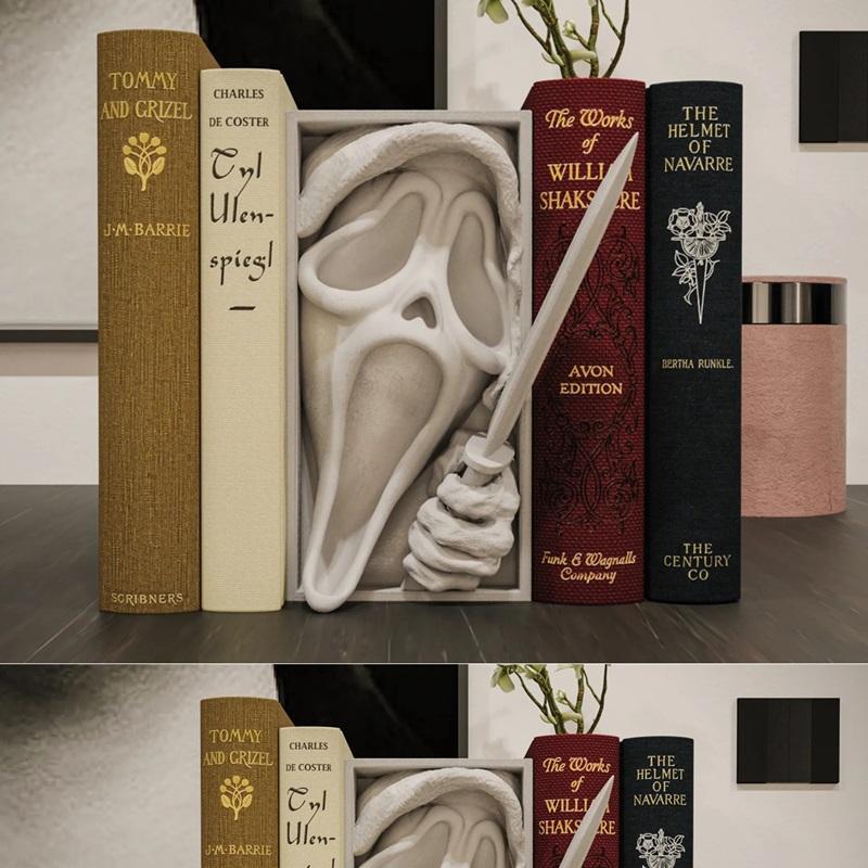 幽灵面具书角店 - 3D打印模型|Ghostface Book Nook – 3D Print Model STL