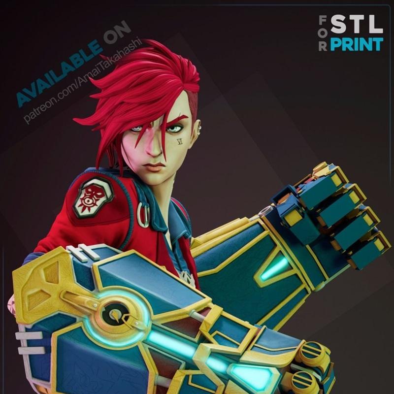 英雄联盟：虚空之弧 3D打印模型|Vi – Arcane – League of Legends – 3D Print Model STL