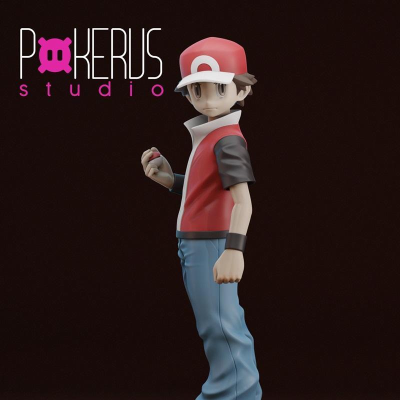 Pokerus Studio - 红色训练师 - 3D打印模型|Pokerus Studio – Trainer Red – 3D Print Model STL
