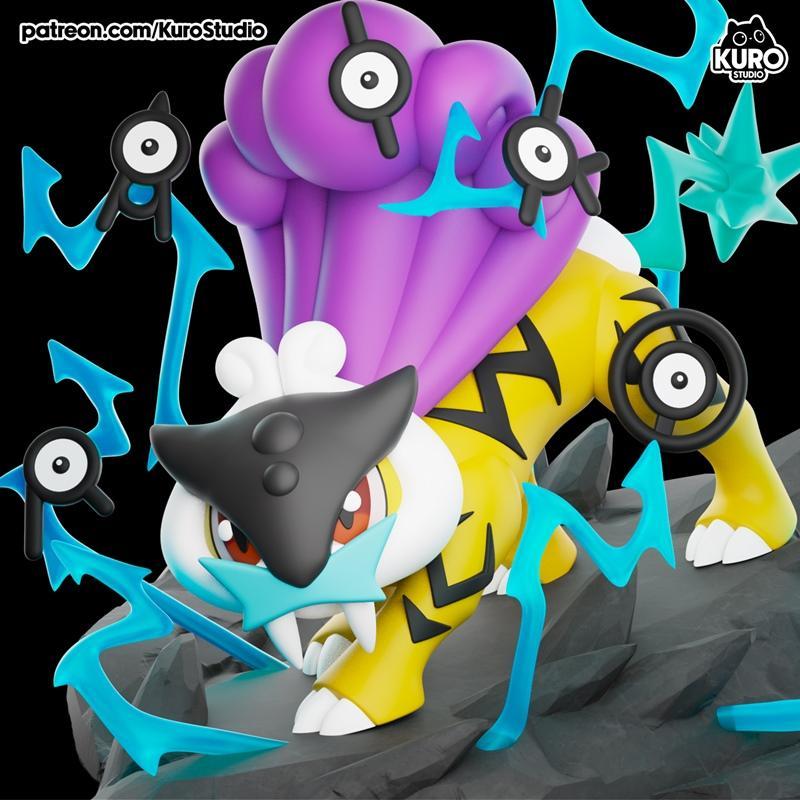 Kuro Studio - 小孩版雷吉洛克 - 未闻 - 3D打印模型|Kuro Studio – Chibi Raikou Unown – Pokemon – 3D Print Model STL