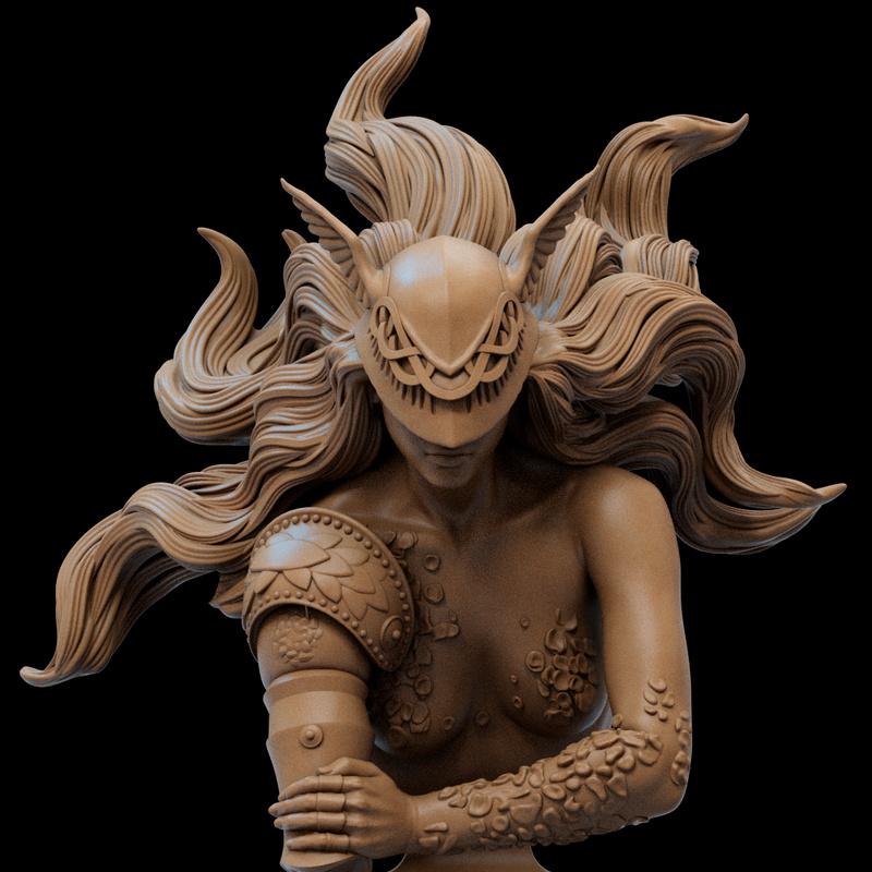 马莱尼亚雕像 3D打印模型|Malenia Bust – 3D Print Model