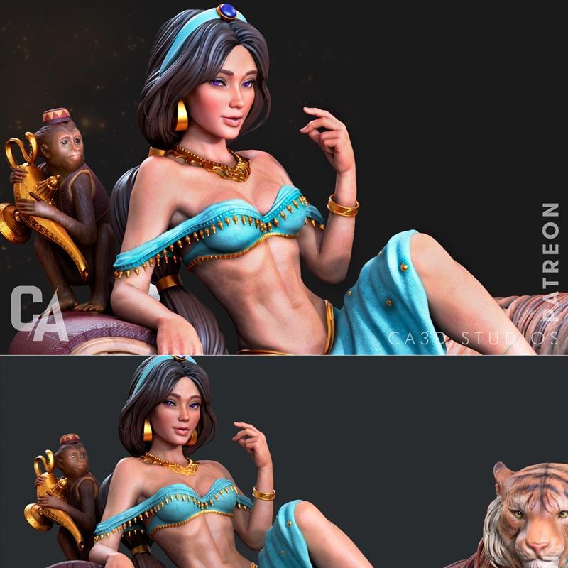 Ca 3D工作室 - 现实动漫角色模型 - 3D打印雕塑|Ca 3d Studios – Jasmine – 3D Print Model STL