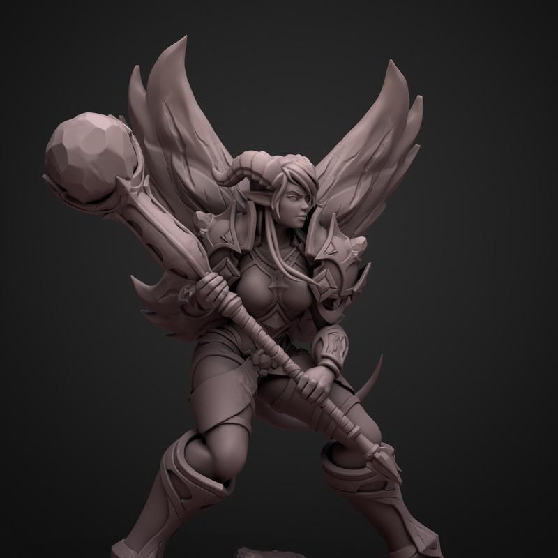 魔兽世界 - Yrel 3D打印模型|Yrel – Worl of Warcraft – 3D Print Model
