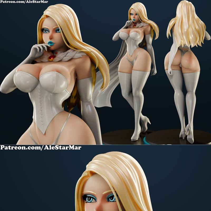AleStarMar - 伊玛·弗罗斯特 - 3D打印模型|AleStarMar – Emma Frost – 3D Print Model STL