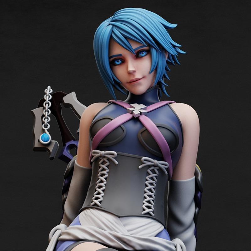 王国之心 水之国角色 3D打印模型|Merge Project Figures – Aqua – Kingdom Hearts – 3D Print Model STL
