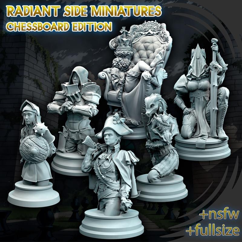 radiant side 3D打印迷你模型系列之国际象棋主题小人模型|Radiant Side Miniatures and Chess Edition – 3D Print Model STL