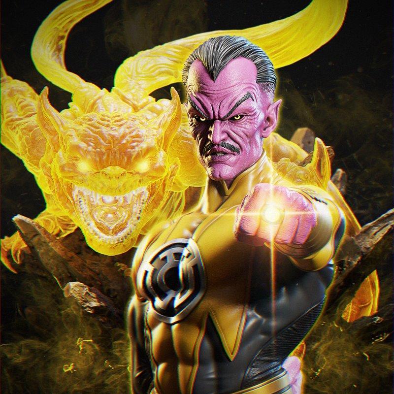 L.A. Figures - 绿灯侠 - 赛恩斯托 3D打印模型|L.A. Figures – Sinestro – Green Lantern – 3D Print Model STL