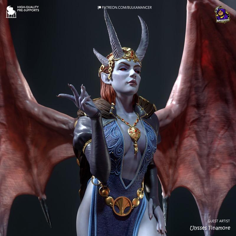 Bulkamancer雕刻作品：Mizora角色3D打印模型STL|Bulkamancer Sculpts – Mizora – Baldurs Gate 3 – 3D Print Model STL