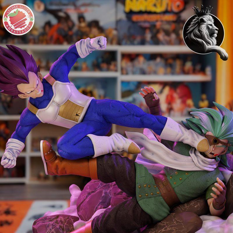 Lion Realm Studioo – Vegeta Ultra Ego vs Granolah – Dragon Ball Super – 3D Print Model STL