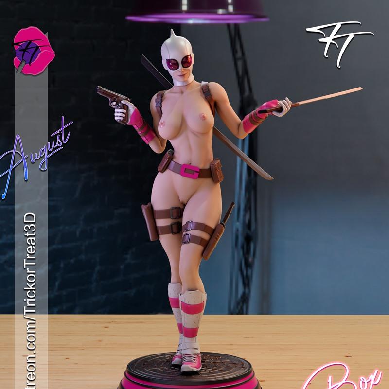 万圣节特辑 - 顾盼 - Gwenpool 3D打印模型|Trick or Treat – Gwenpool – 3D Print Model STL
