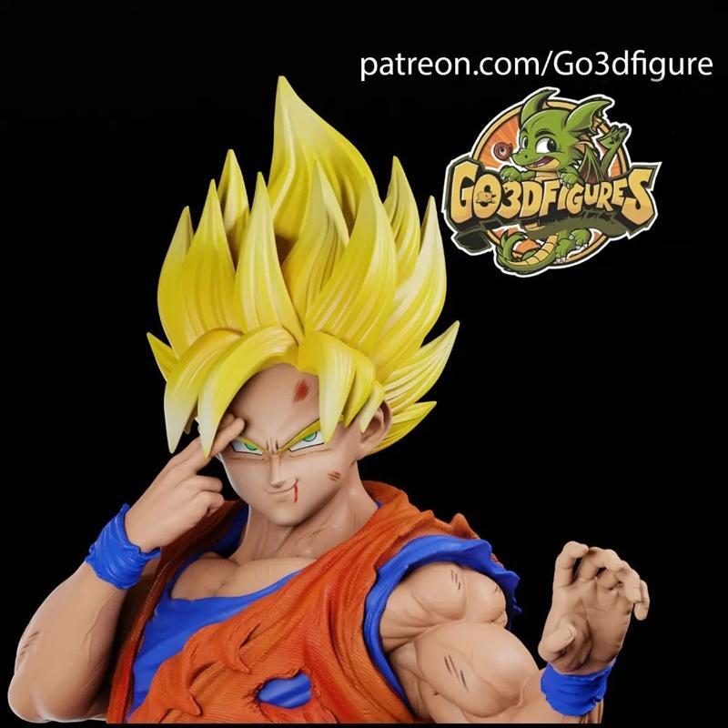 悟空 - 3D打印模型 - 无敌龙珠战士|Goku – By Go3DFigures – 3D Print Model STL