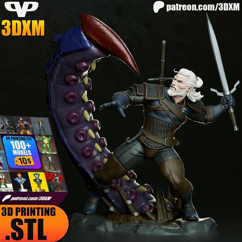 3DXM - 奇迹时代 - 亡灵法师 3D打印模型|3DXM – The Witcher – 3D Print Model STL