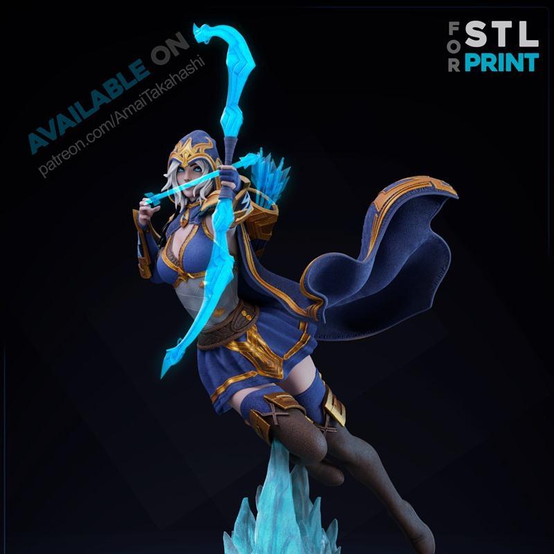 英雄联盟 Ashe 3D打印模型|Ashe – League of Legends – 3D Print Model STL