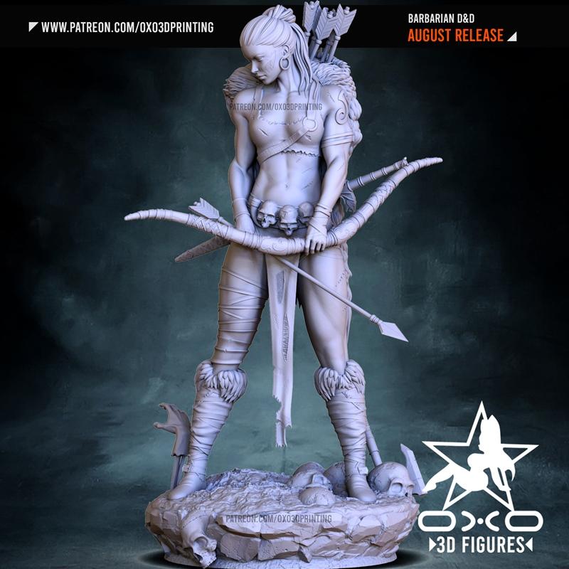 OXO3D barbarian 3D打印模型|OXO3D Figures – Barbarian – 3D Print Model STL