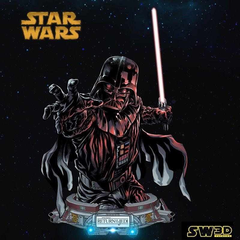 SW3D - 蜘蛛侠3D打印模型|SW3D – Darth Vader Return of Jedi Bust – 3D Print Model STL