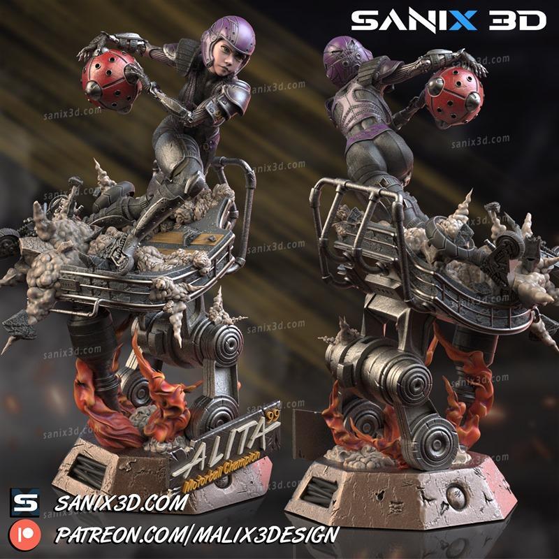Sanix - 朱丽塔 - 3D打印模型|Sanix – Alita – 3D Print Model STL