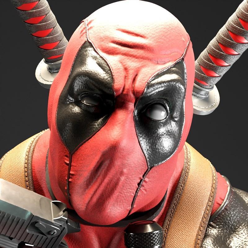 Panarello出品的Deadpool 3D打印模型|Panarello – Deadpool – 3D Print Model STL