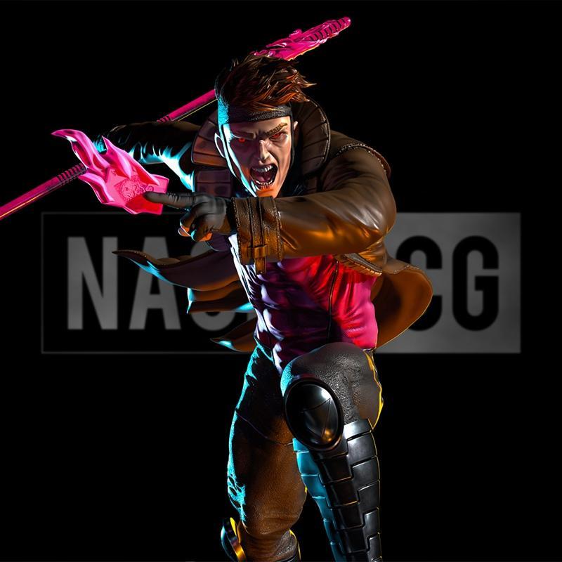 X战警 Gambit 3D打印模型|Fan Art – Gambit from Xmen – Statue – 3D Print Model STL